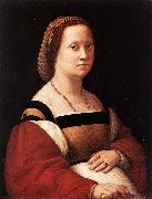 RAFFAELLO Sanzio Portrait of a Woman (La Donna Gravida) drty oil on canvas